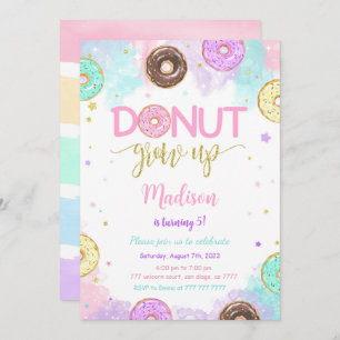 Sweet Donut Birthday Invitation