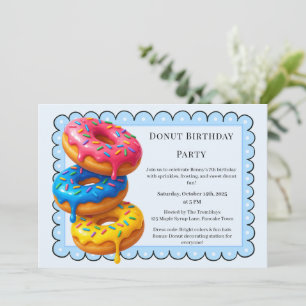 Sweet Donut Brunch Birthday Celebration Invitation