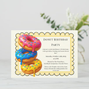 Sweet Donut Brunch Birthday Celebration Invitation