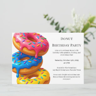 Sweet Donut Brunch Birthday Celebration Invitation