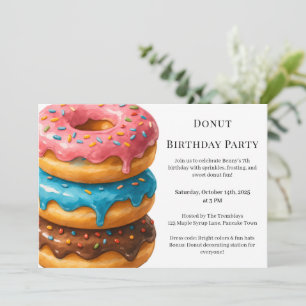 Sweet Donut Brunch Birthday Celebration Invitation