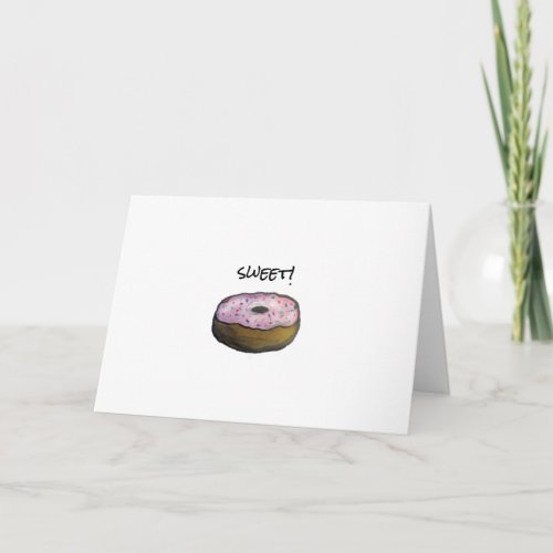 Sweet Donut Card Birthday Congratulations Card