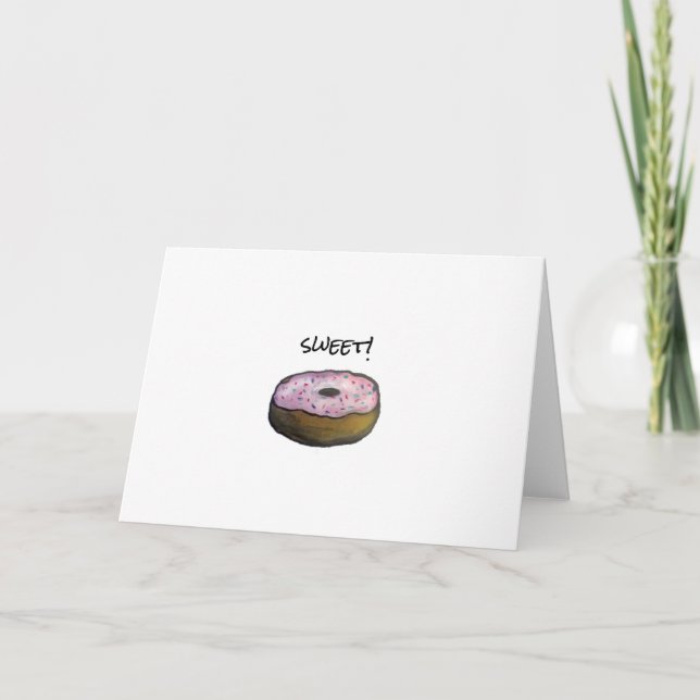 Sweet Donut Card, Birthday, Congratulations Card (Front)