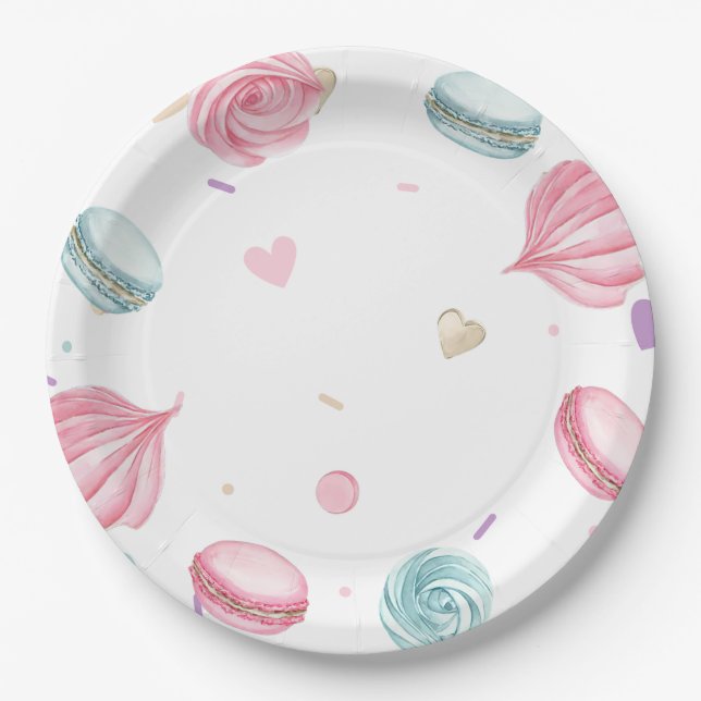 Sweet Donut Cute colorful Paper Plates (Front)