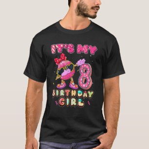 Sweet Donut Dabbing It's My 8Th Birthday 8 Years O T-Shirt
