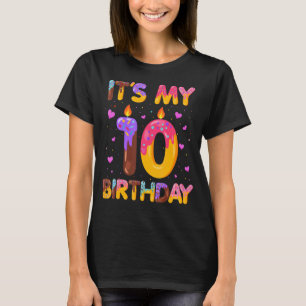 Sweet Donut It's My 10th Birthday 10 Years Old 4 T-Shirt