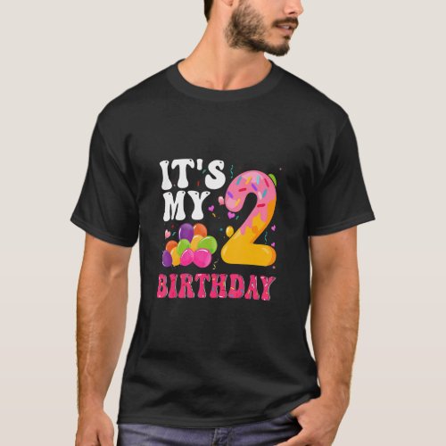 Sweet Donut Its My 2nd Birthday  2 Years Old  2  T_Shirt