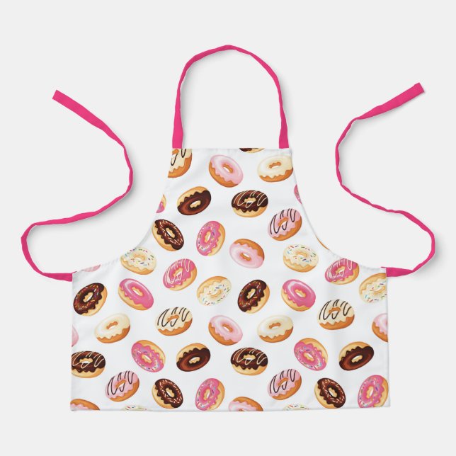 Sweet Donut Pattern Apron (Front)