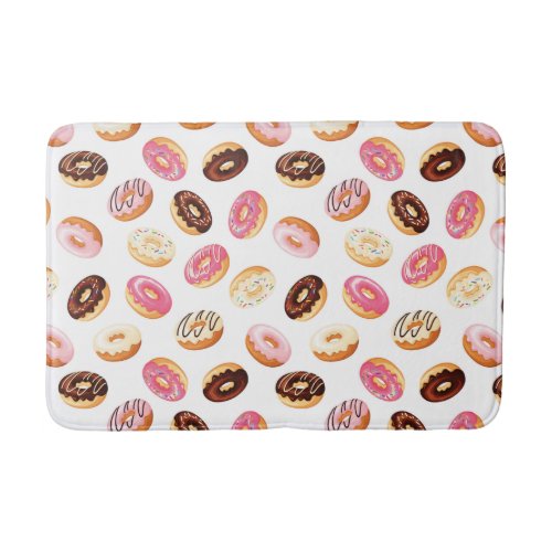 Sweet Donut Pattern Bath Mat