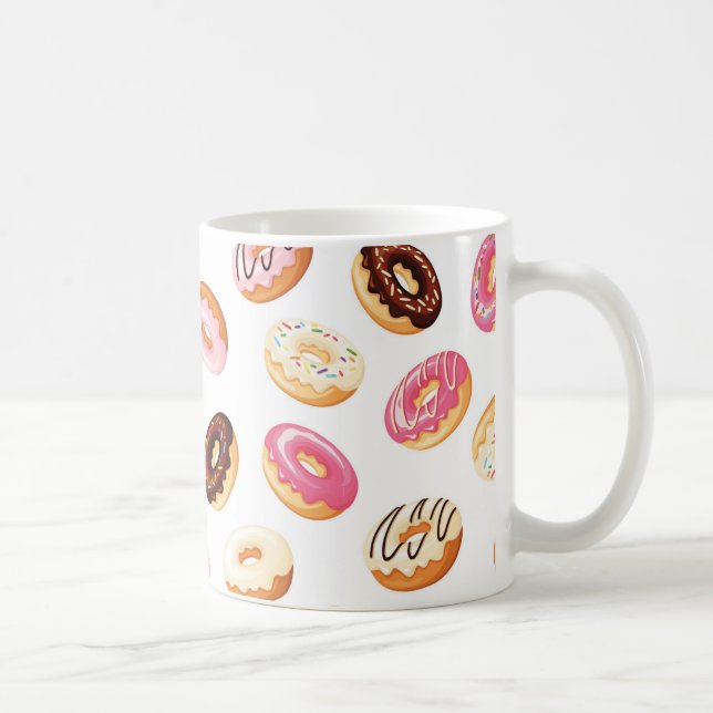 Sweet Donut Pattern Coffee Mug (Right)