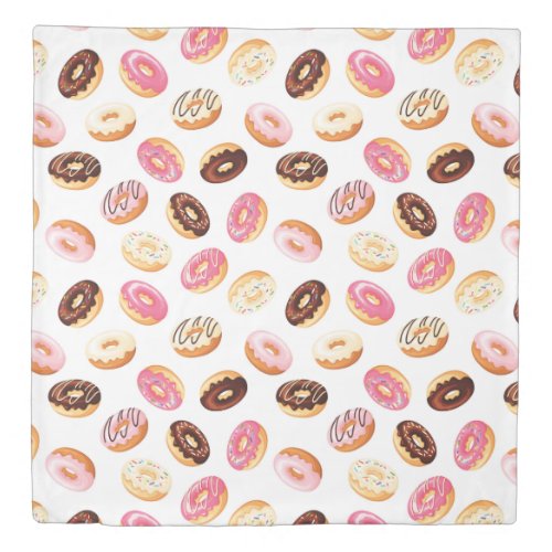 Sweet Donut Pattern Duvet Cover