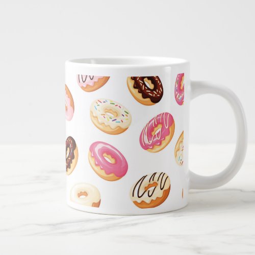 Sweet Donut Pattern Giant Coffee Mug