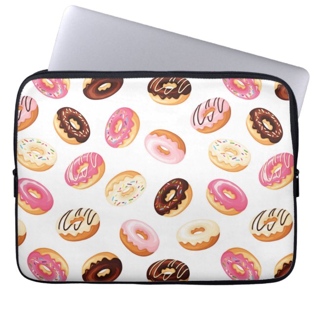 Sweet Donut Pattern Laptop Sleeve (Front)