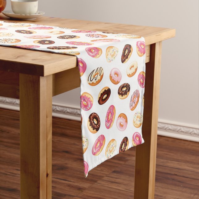 Sweet Donut Pattern Medium Table Runner (In Situ)