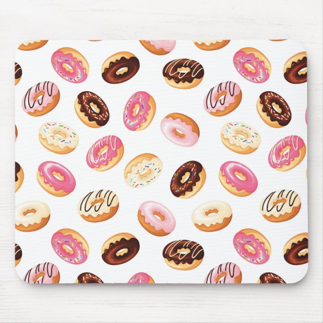 Sweet Donut Pattern Mouse Pad (Front)