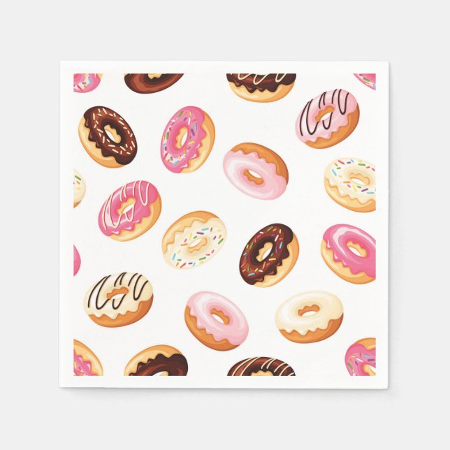 Sweet Donut Pattern Napkins (Front)