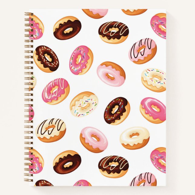 Sweet Donut Pattern Notebook (Front)