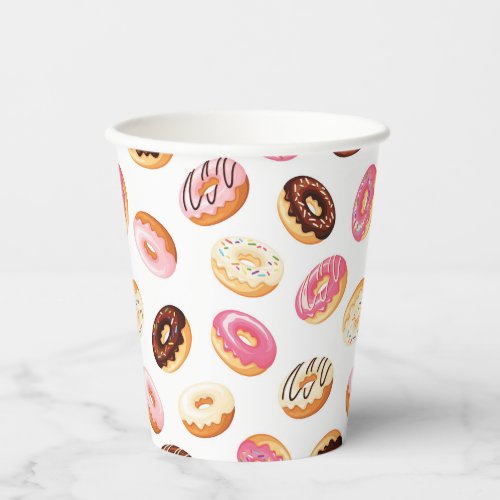 Sweet Donut Pattern Paper Cups