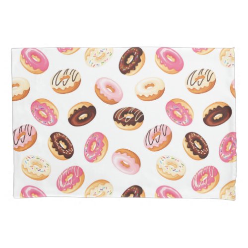 Sweet Donut Pattern Pillow Case