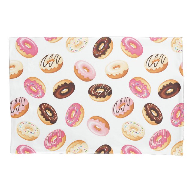Sweet Donut Pattern Pillow Case (Front-Left)