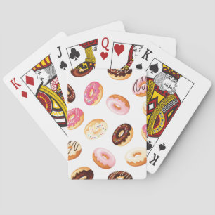 Sweet Donut Pattern Poker Cards