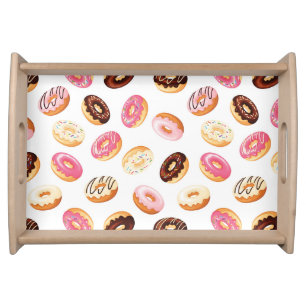 Sweet Donut Pattern Serving Tray