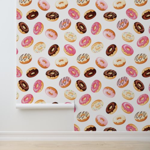 Sweet Donut Pattern Wallpaper