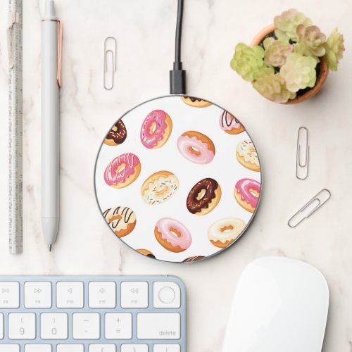 Sweet Donut Pattern Wireless Charger