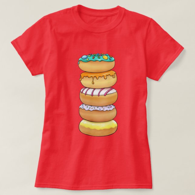 🍩Sweet Donut Stack Women’s Basic T-Shirt (Design Front)