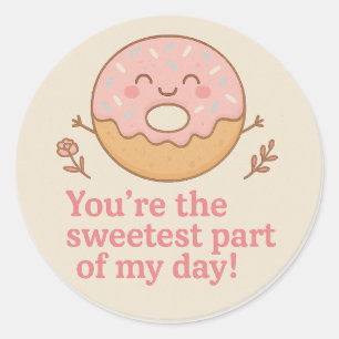 Sweet Donut Thank You Sticker