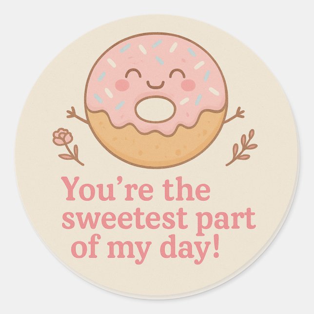 Sweet Donut Thank You Sticker (Front)