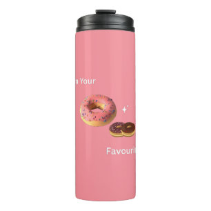 Sweet Donut Vibes – Pink & Chocolate Travel Mug