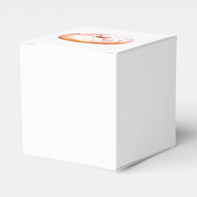 Sweet donut with pink glass. favor boxes (Front Side)