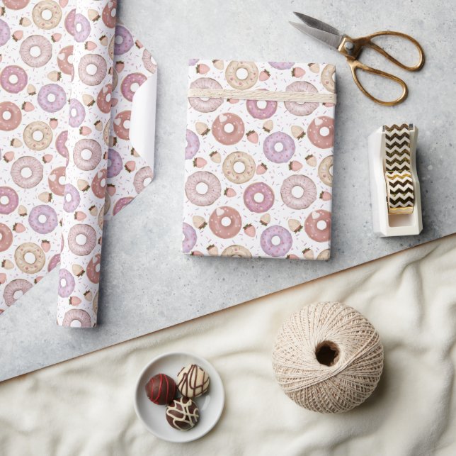 Sweet Donut with Sprinkles Wrapping Paper (Crafts)