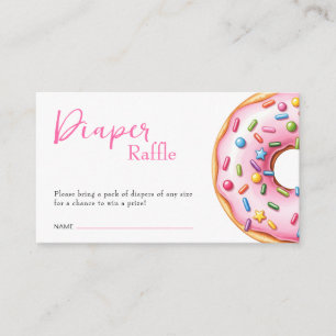 Sweet Donuts Baby Shower Diaper Raffle Ticket Enclosure Card
