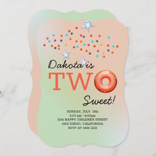 Sweet Donuts Birthday Invitation