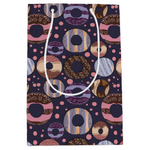 Sweet Donuts Girl Baby Shower Purple Medium Gift Bag
