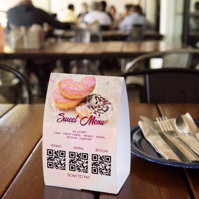 Sweet Donuts  Paper Paper Table Tent (Insitu(Restaurant))