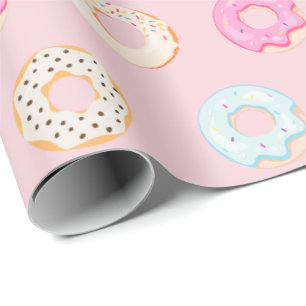 Sweet Donuts Pink Wrapping Paper