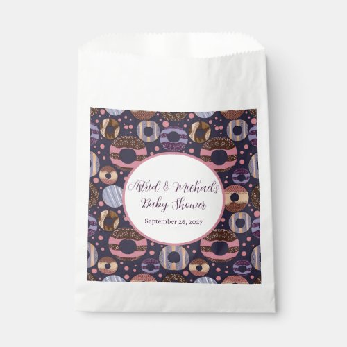Sweet Donuts Purple Girl Baby Shower  Favor Bag