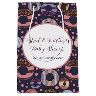 Sweet Donuts Purple Girl Baby Shower  Medium Gift Bag