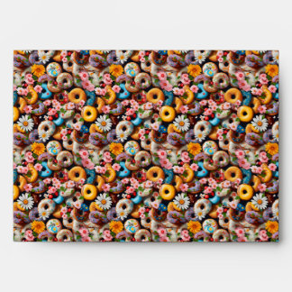 Sweet Donuts Seamless Pattern Design Envelope