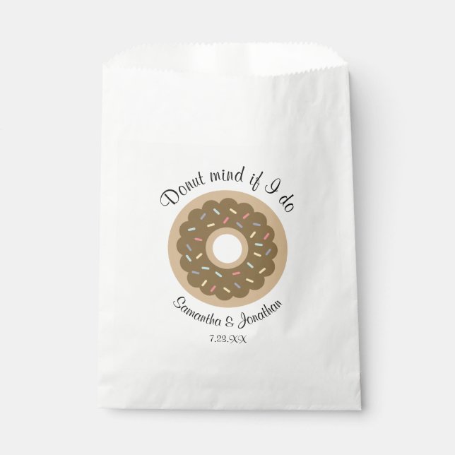 Sweet Donuts Wedding Welcome Favor Bag (Front)