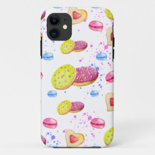 Sweet donuts with colorful glaze pattern iPhone 11 case