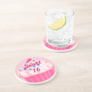 Sweet Dots  16 Cupcake Coasters