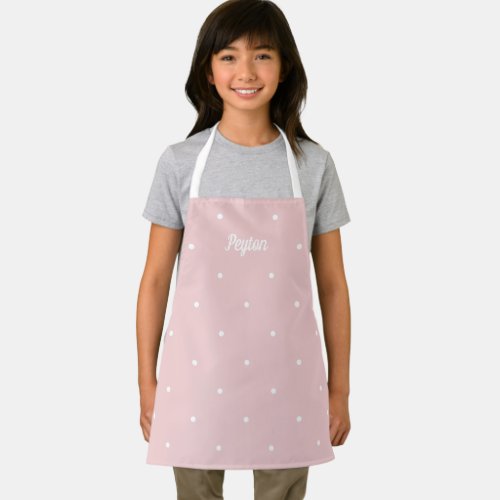 Sweet Dots Editable Color Personalized Kid Apron