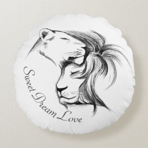 Sweet Dream Love Round Pillow