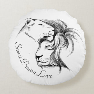 Sweet Dream Love Round Pillow