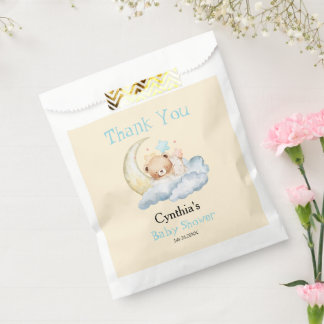 Sweet dream teddy bear Boy baby Shower Favor Bag