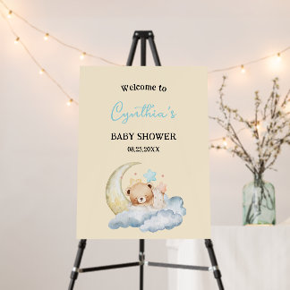 Sweet dream teddy bear Boy baby Shower Foam Board